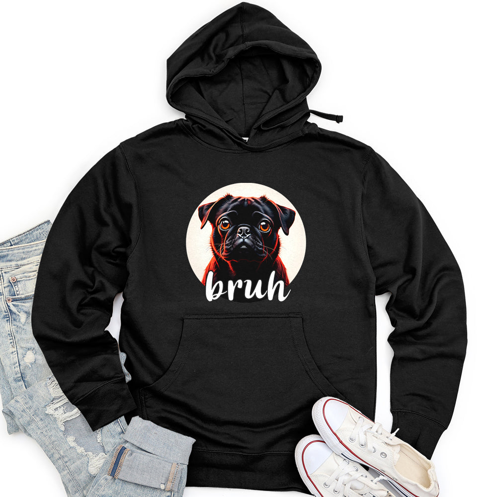 Bruh Pug Unisex Midweight Hoodie