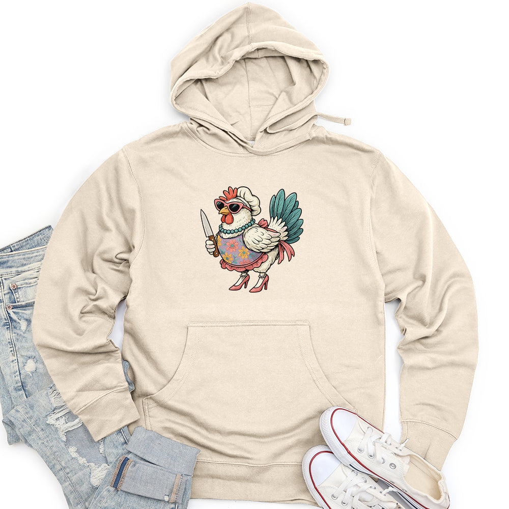 Funny Rooster Chicken Unisex Midweight Hoodie