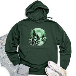 Bear Fishing Unisex Midweight Hoodie