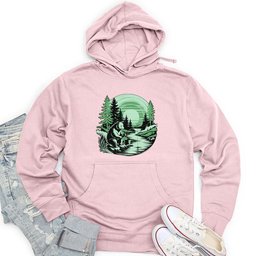 Bear Fishing Unisex Midweight Hoodie