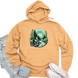 Bear Fishing Unisex Midweight Hoodie