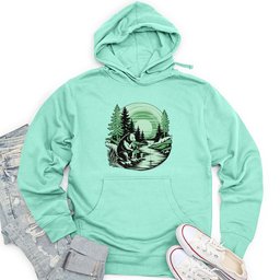 Bear Fishing Unisex Midweight Hoodie