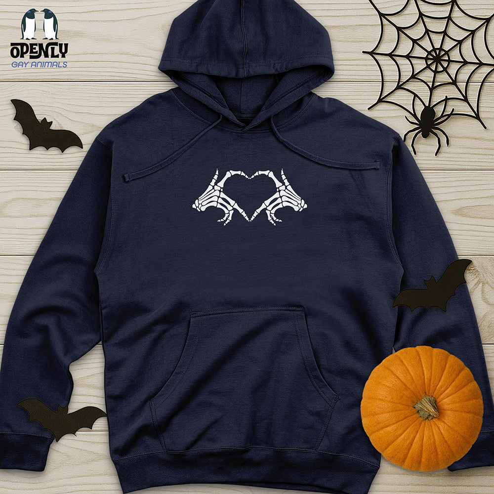 Halloween Skeleton Hand Shirt Unisex Midweight Hoodie