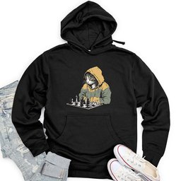 Cat Playing Chess Unisex Midweight Hoodie