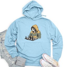 Cat Playing Chess Unisex Midweight Hoodie