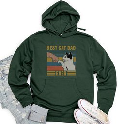 Best Cat Dad Unisex Midweight Hoodie