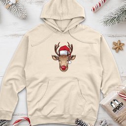 Christmas Deer Unisex Midweight Hoodie
