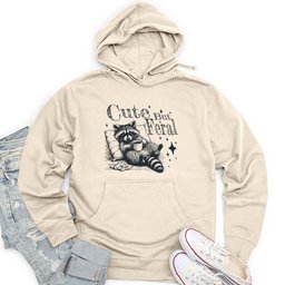 Cute But Feral Raccoon Unisex Midweight Hoodie