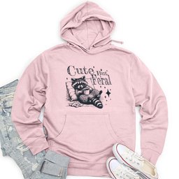 Cute But Feral Raccoon Unisex Midweight Hoodie