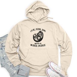Cute, Feral, and Happy Unisex Midweight Hoodie