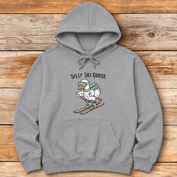 Silly Ski Goose Hoodie Gift For Skier
