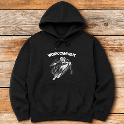 Work Can Wait Hoodie Gift For Skier