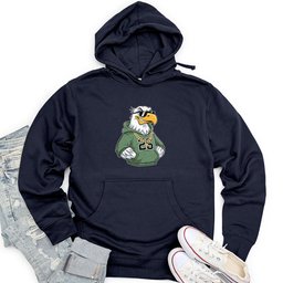 A Cool, Urban-Styled Eagle Unisex Midweight Hoodie
