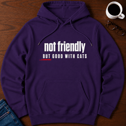 Not Friendly But Good With Cats Hoodie Gift For Adults