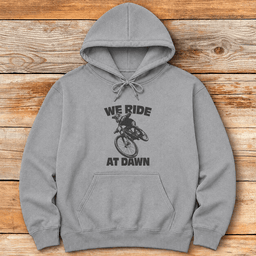 We Ride At Dawn Bike Hoodie Gift For Skier