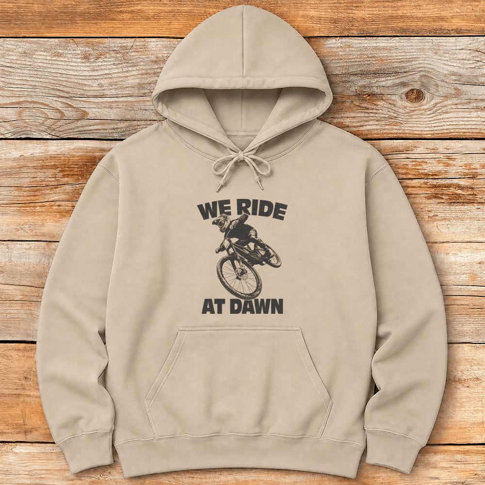 We Ride At Dawn Bike Hoodie Gift For Skier