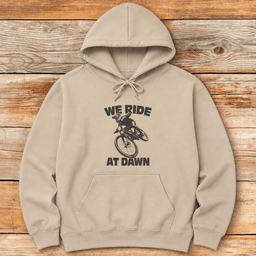 We Ride At Dawn Bike Hoodie Gift For Skier