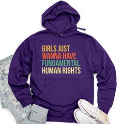 Girls Just Wanna Have Fundamental Human Rights Unisex Midweight Hoodie