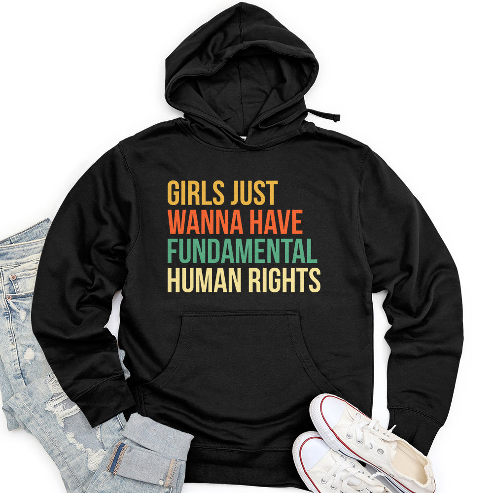 Girls Just Wanna Have Fundamental Human Rights Unisex Midweight Hoodie