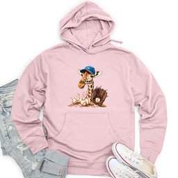 Giraffe Baseball Mitt Unisex Midweight Hoodie