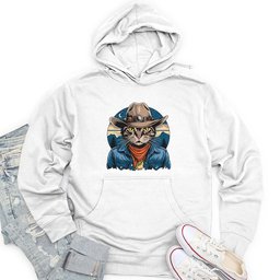 Cowboy Cat Unisex Midweight Hoodie