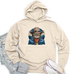 Cowboy Cat Unisex Midweight Hoodie