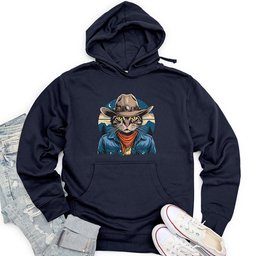 Cowboy Cat Unisex Midweight Hoodie