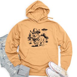 Cowboy Corgi Unisex Midweight Hoodie