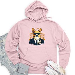 Corgi Secret Service Unisex Midweight Hoodie