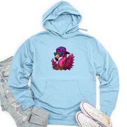 Funny Flamingo Unisex Midweight Hoodie
