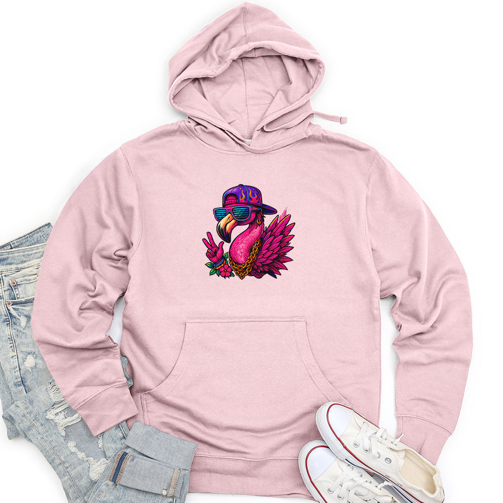 Funny Flamingo Unisex Midweight Hoodie