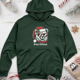 Beary Christmas Unisex Midweight Hoodie