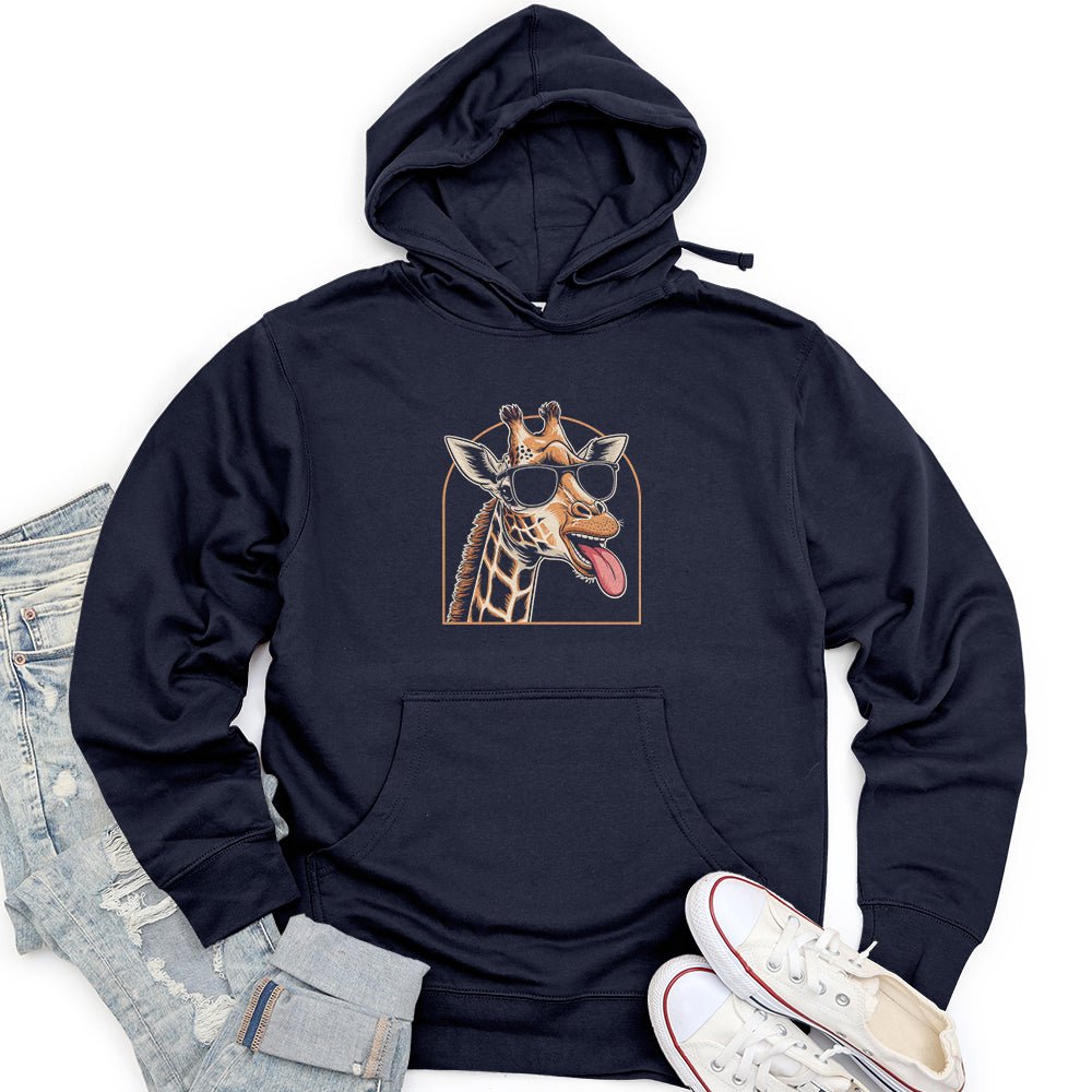 Giraffe Sticking Her Tongue Out Unisex Midweight Hoodie