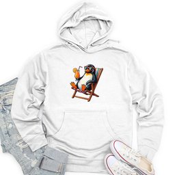 Chillin' Penguin Paradise Unisex Midweight Hoodie