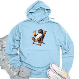 Chillin' Penguin Paradise Unisex Midweight Hoodie