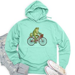 Frogs on a Ride Unisex Midweight Hoodie