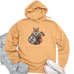 Fox Viking Courage Unisex Midweight Hoodie