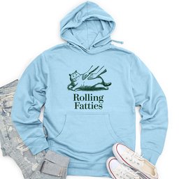Funny Cat Rolling Fatties Cat Unisex Midweight Hoodie
