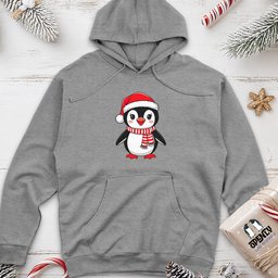 Christmas Penguin Unisex Midweight Hoodie