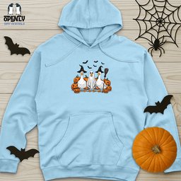 Boo Ghost Goose Unisex Midweight Hoodie