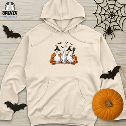 Boo Ghost Goose Unisex Midweight Hoodie