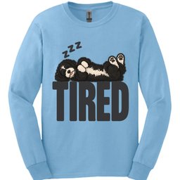 Portuguese Water Dog Tired Dog Long Sleeve Shirt Gift For Dog Lover