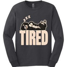 Portuguese Water Dog Tired Dog Long Sleeve Shirt Gift For Dog Lover