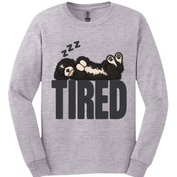 Portuguese Water Dog Tired Dog Long Sleeve Shirt Gift For Dog Lover