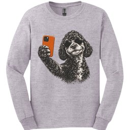 Portuguese Water Dog Selfie Dog Long Sleeve Shirt Gift For Dog Lover