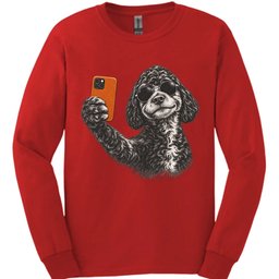 Portuguese Water Dog Selfie Dog Long Sleeve Shirt Gift For Dog Lover
