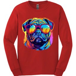 Pug Top Dog Long Sleeve Shirt Gift For Dog Lover