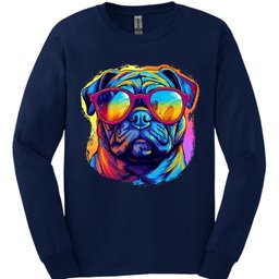 Pug Top Dog Long Sleeve Shirt Gift For Dog Lover