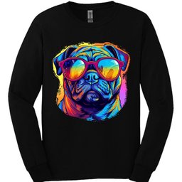 Pug Top Dog Long Sleeve Shirt Gift For Dog Lover