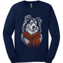 Rough Collie Winter Dog Long Sleeve Shirt Gift For Dog Lover